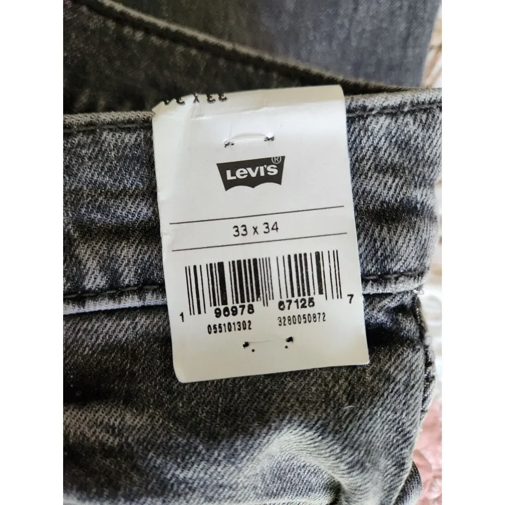 Levi's 510 Skinny Jeans Pants Mens Denim Stretch Black‎ Wash original Size 33×34